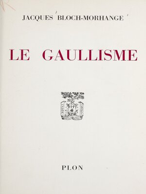 cover image of Le gaullisme